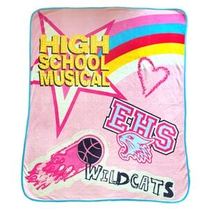 RARE High School Musical Y2K Wild Cats Throw Blanket Disney East HTF 48x60"